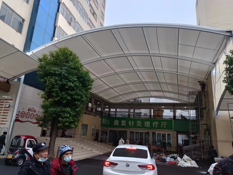 高邮市推拉雨棚定制厂家，仓库通道、卸货区移动伸缩棚搭建-2